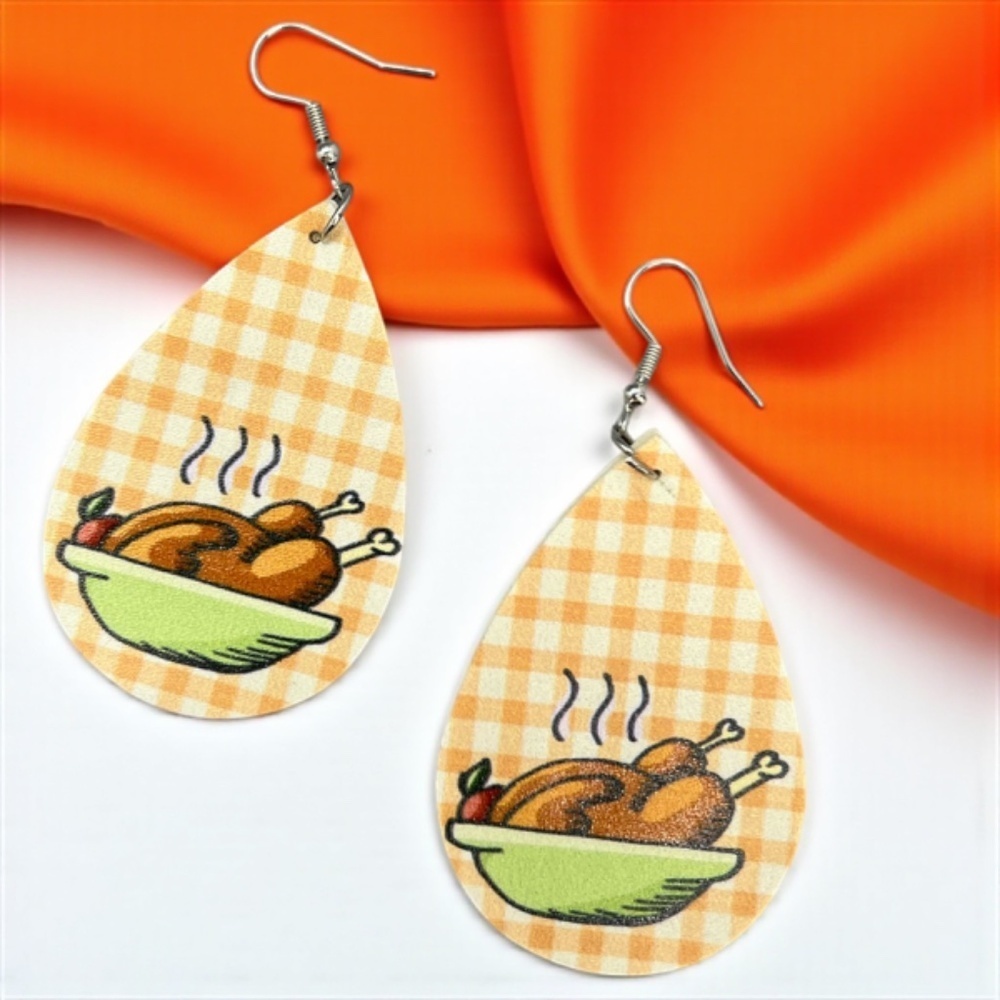 Feast Your Eyes: Delicious Turkey Earrings for a Scrumptious Thanksgiving Style!